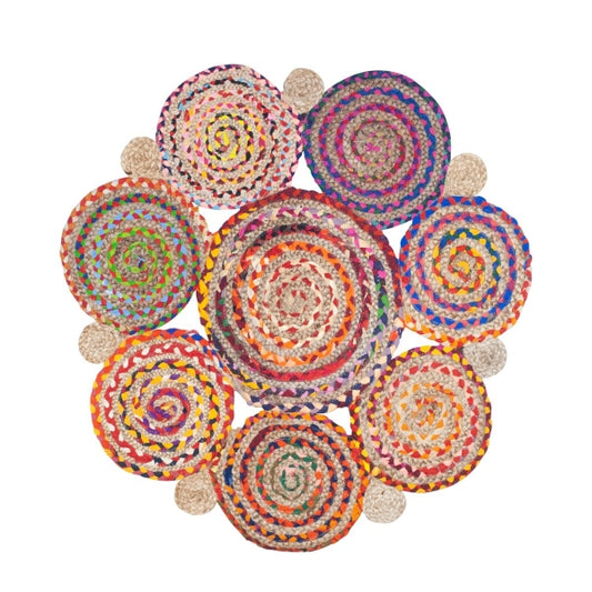 Alfombra Chindi Redonda Colores