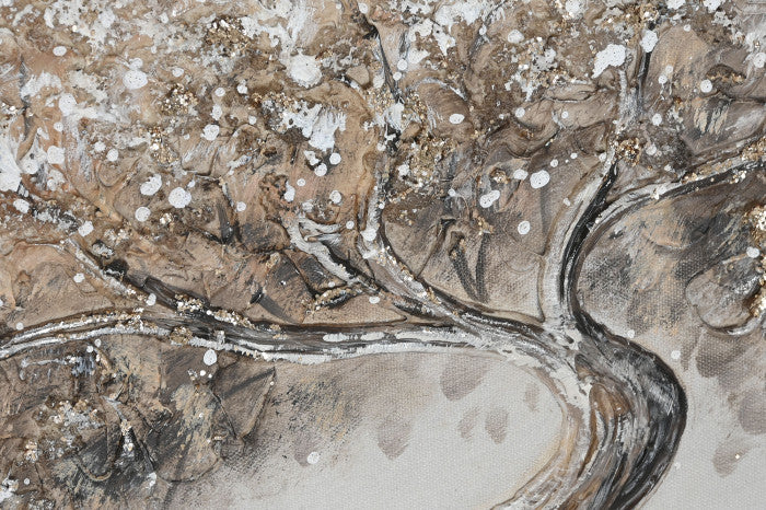 Cuadro Árbol de la Vida Gris/Ocre