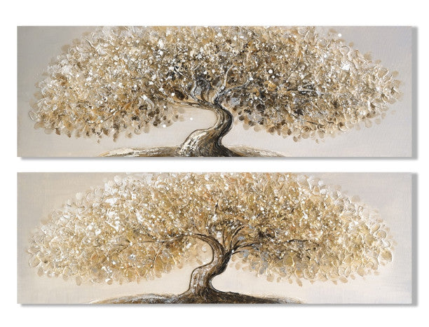 Cuadro Árbol de la Vida Gris/Ocre