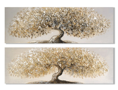 Cuadro Árbol de la Vida Gris/Ocre