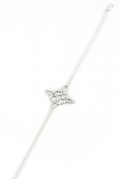Pulsera Nudo de Bruja White
