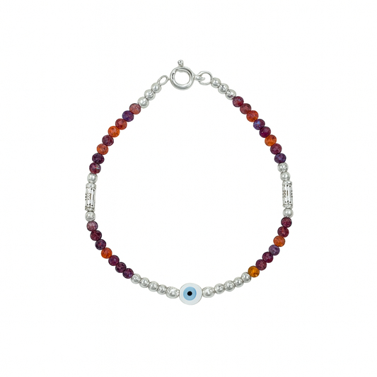 Pulsera Ojo Turco Bolas Rojas