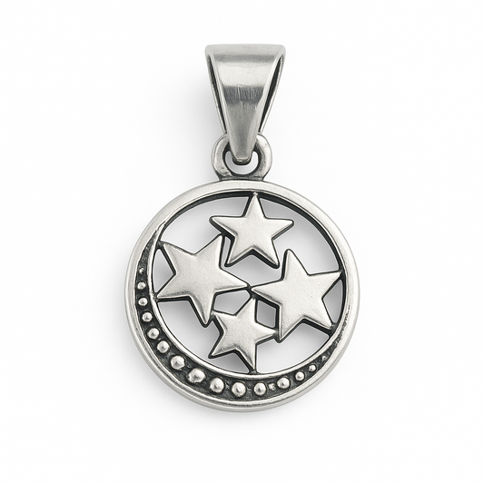 Colgante Circulo Estrellitas 13MM
