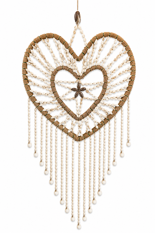 Atrapasueño conchitas Corazon