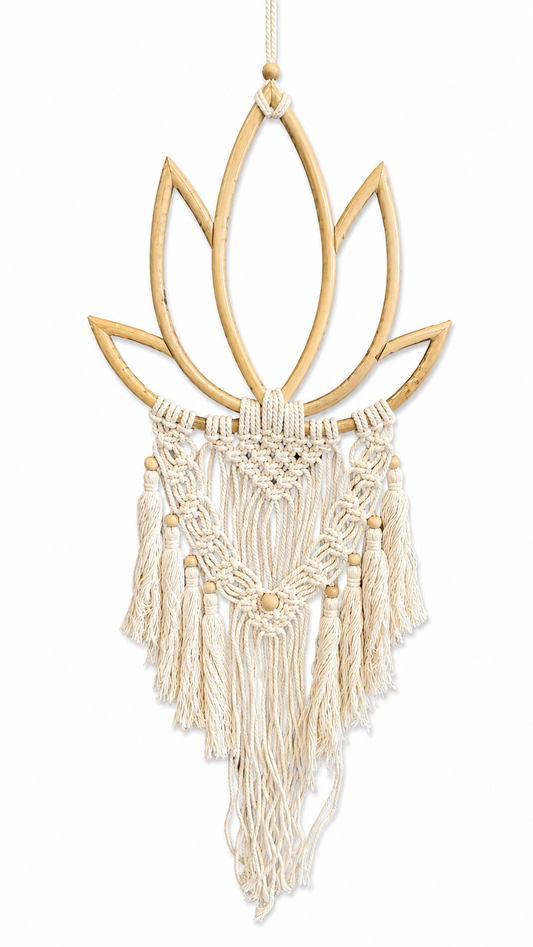 Atrapasueño Flor Loto Macramé