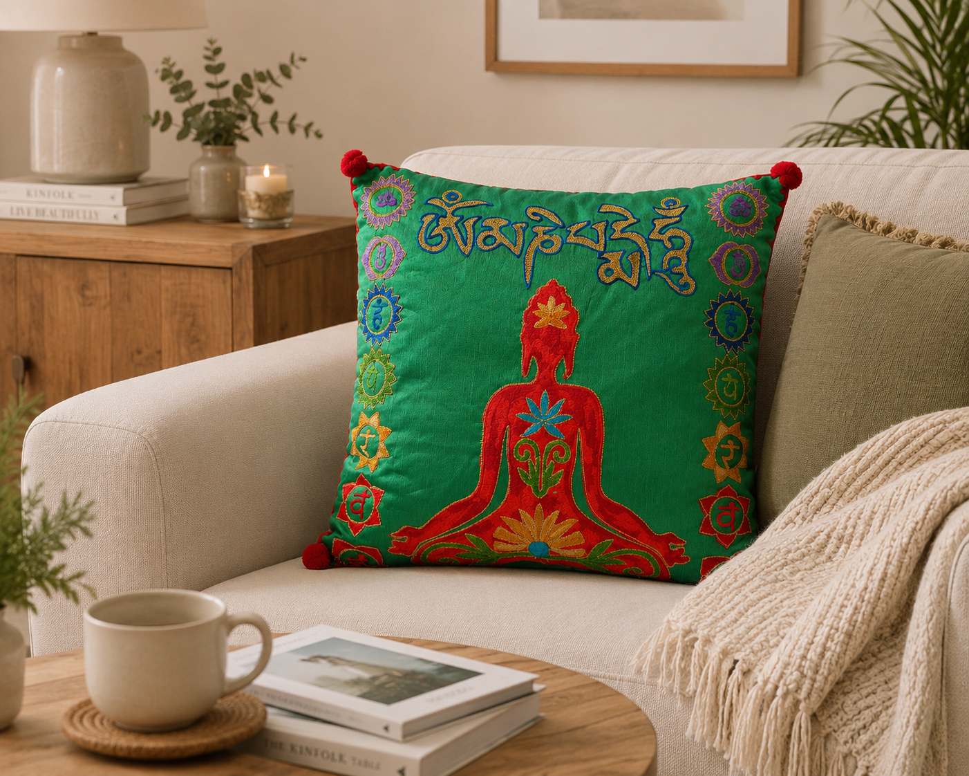 Cojin Verde Yoga