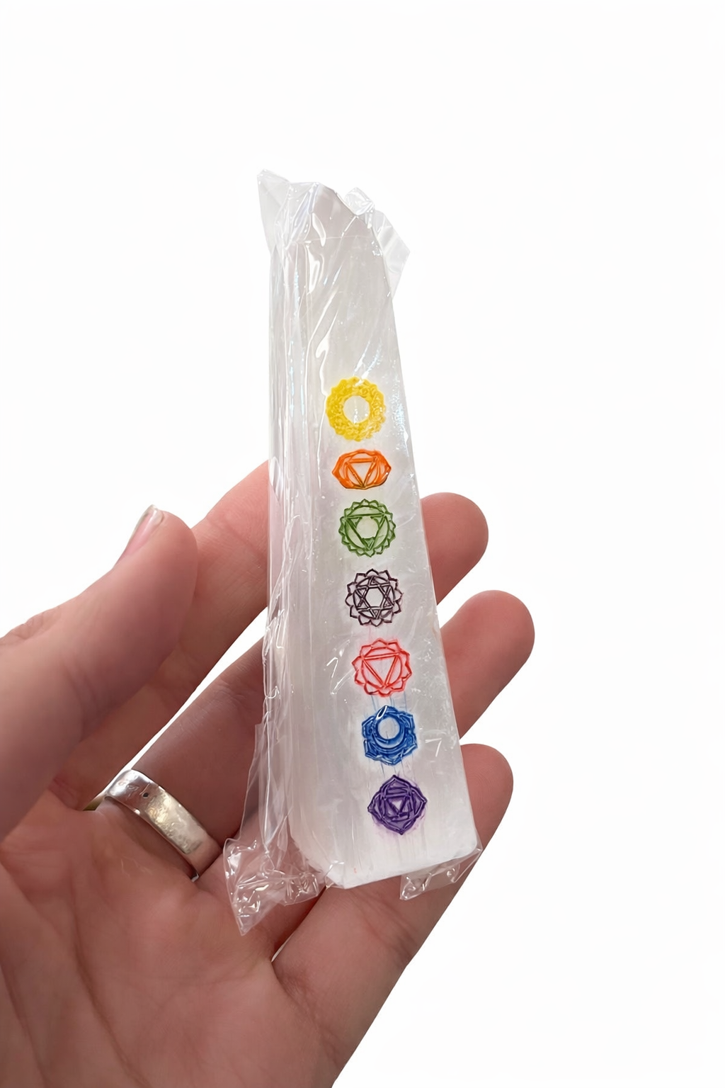 Obelisco Selenita 7 Chakras