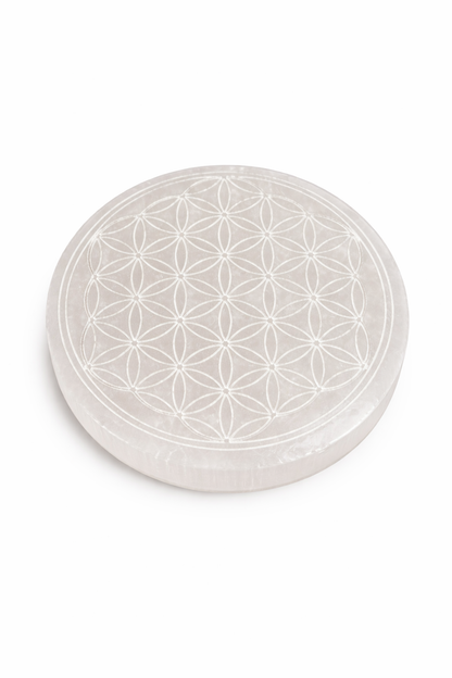 Disco Selenita 8,5CM Flor Vida