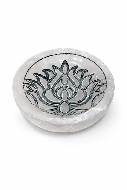 Cuenco Selenita Flor de Loto