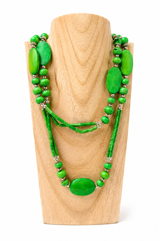 Collar India Verde Limón