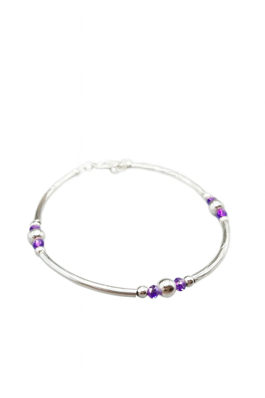 Pulsera Semirrígida Circonitas Lila