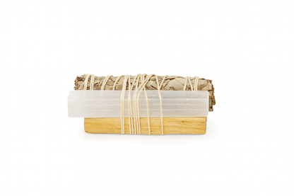 Atado Salvia Blanca, Palo Santo y Selenita
