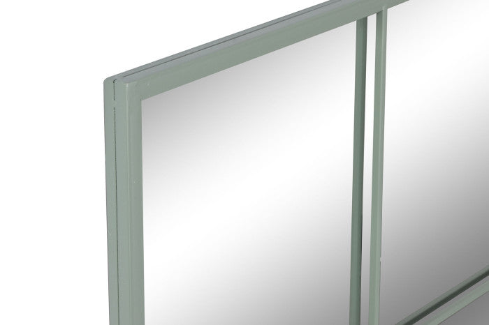 Espejo Ventana Hierro Verde 90X90CM