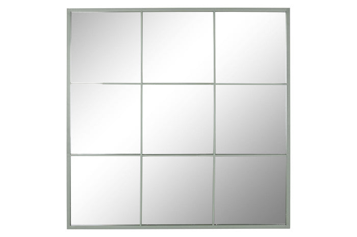 Espejo Ventana Hierro Verde 90X90CM