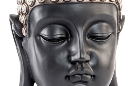 Cabeza Buda Plateada Grande