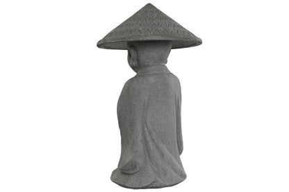 Buda Monje Gris Sombrero
