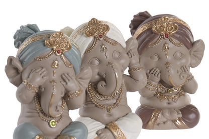 Set X3 Ganesha Blanquitas