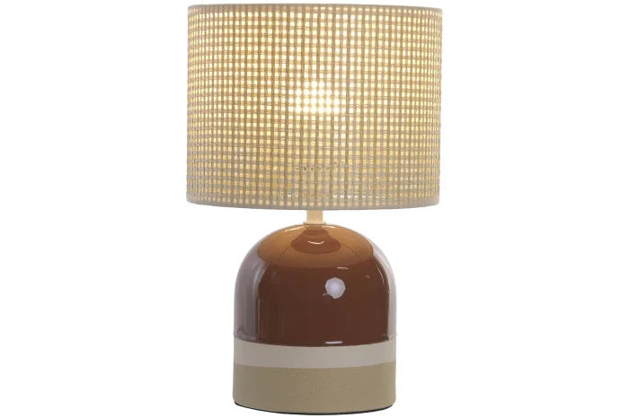 Lampara Sobremesa Ceramica Bicolor