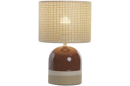 Lampara Sobremesa Ceramica Bicolor