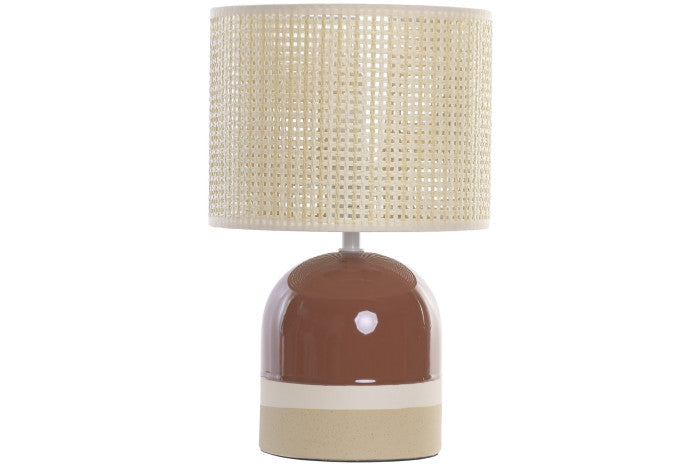 Lampara Sobremesa Ceramica Bicolor