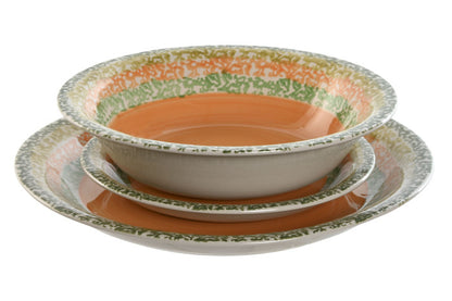 Vajilla SetX18 Naranja Gres