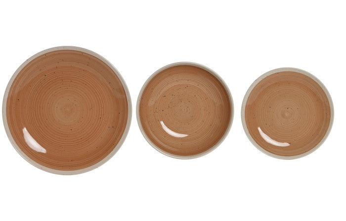 Vajilla Set X18 Naranja Gres