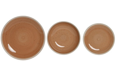 Vajilla Set X18 Naranja Gres
