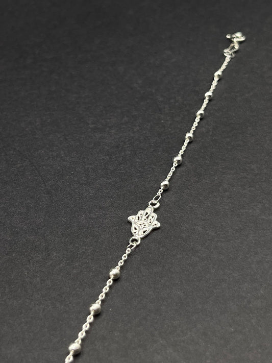 Pulsera Mano de Fátima Bolitas