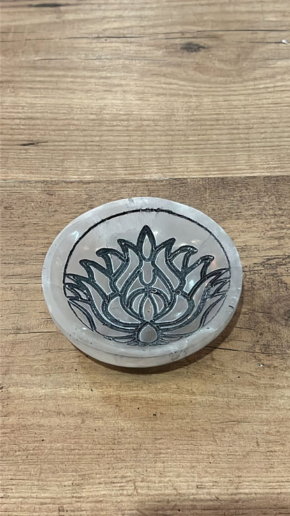 Cuenco Selenita Flor de Loto