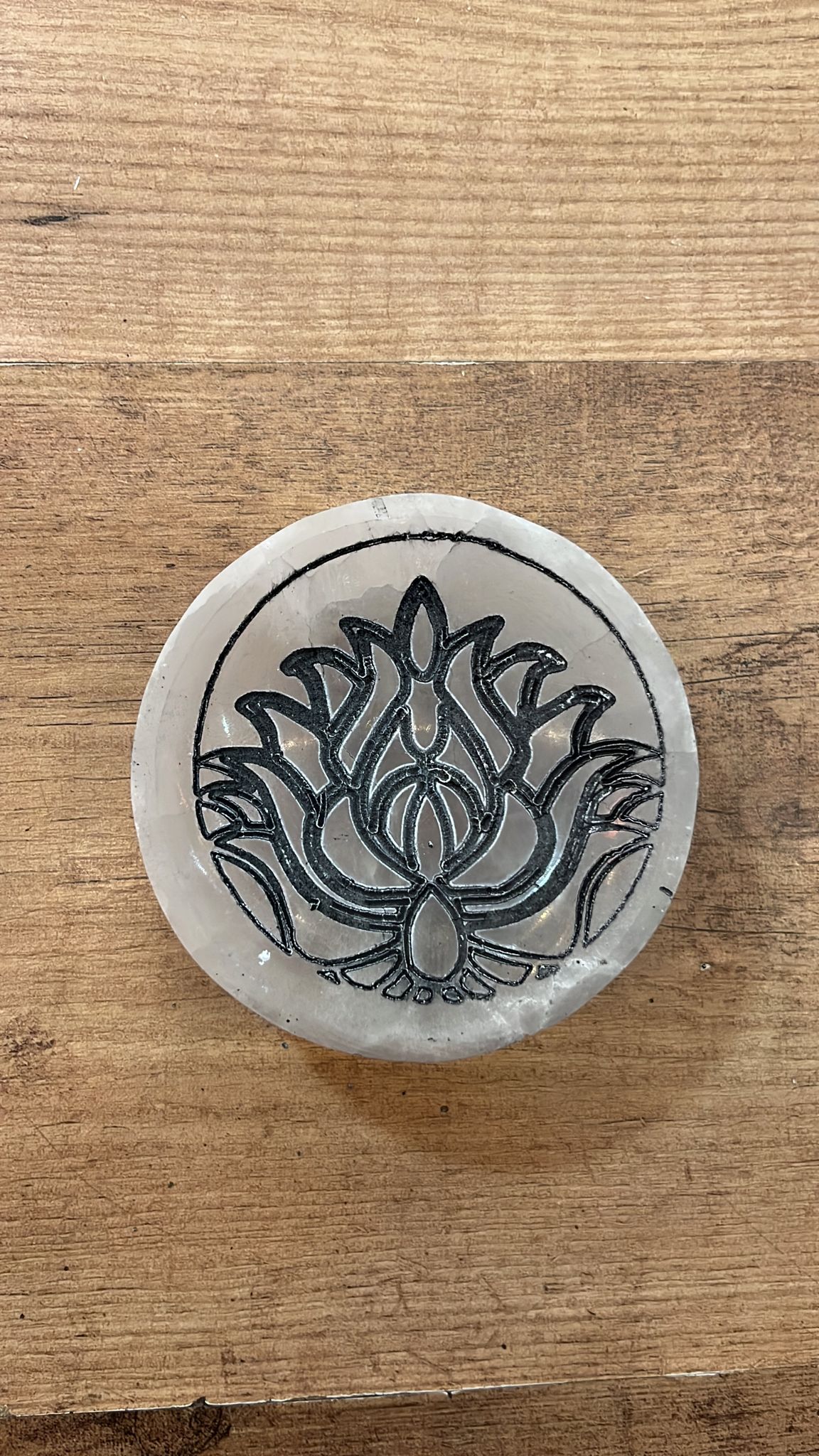 Cuenco Selenita Flor de Loto