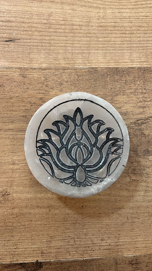 Cuenco Selenita Flor de Loto