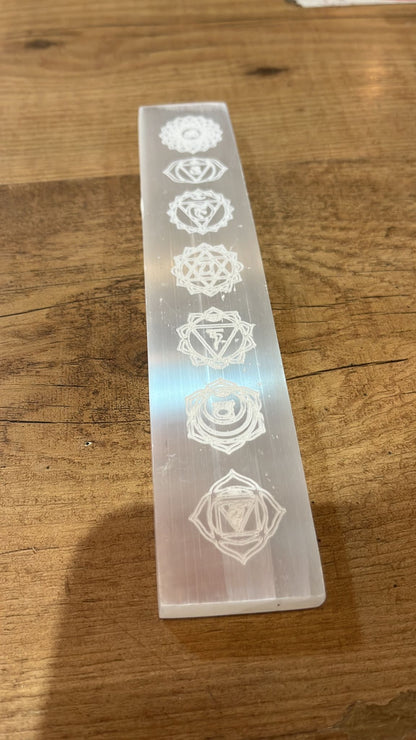 Placa selenita Siete Chakras