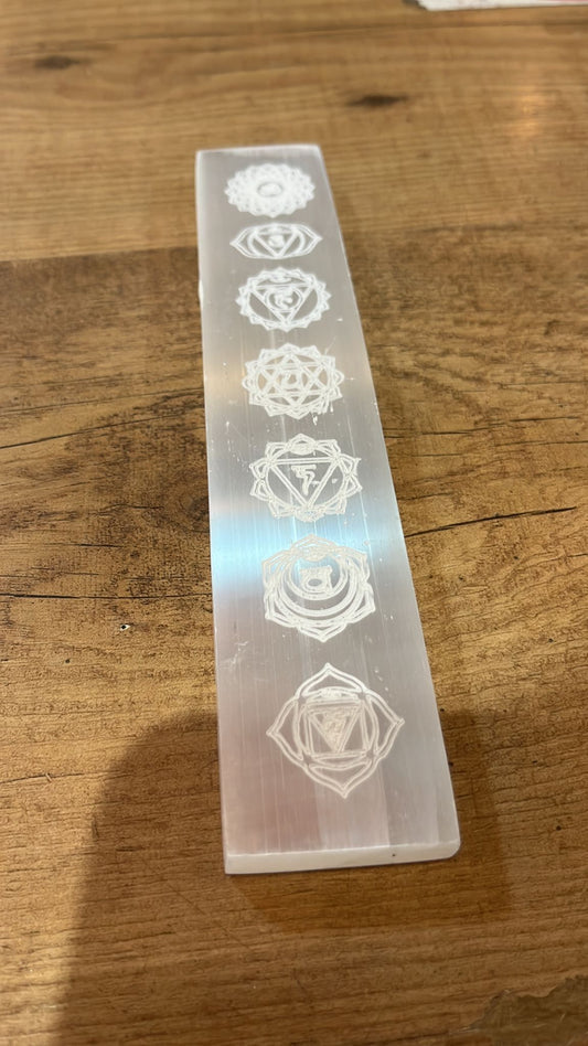 Placa selenita Siete Chakras