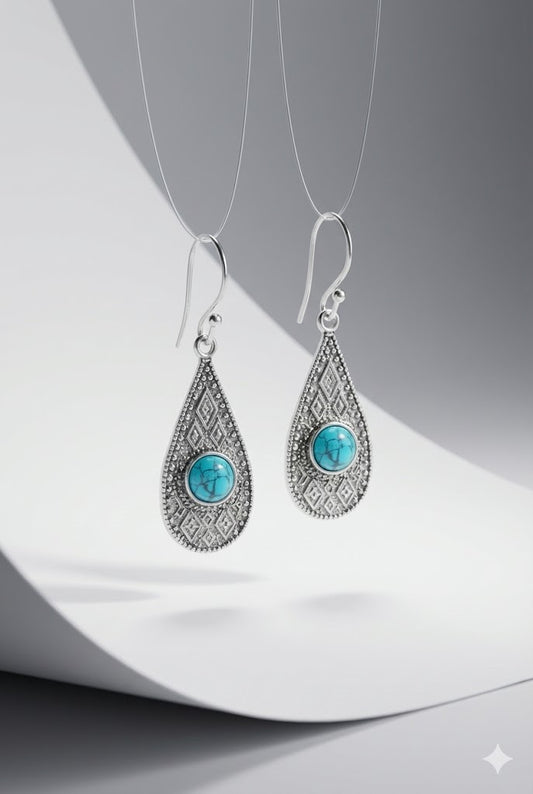 Pendiente Ranchi Turquesa