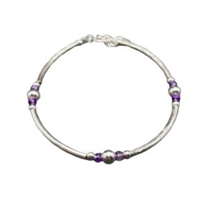Pulsera Semirrígida Circonitas Lila