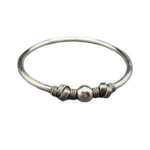 Pulsera Rígida Bola Central 2 Nudos
